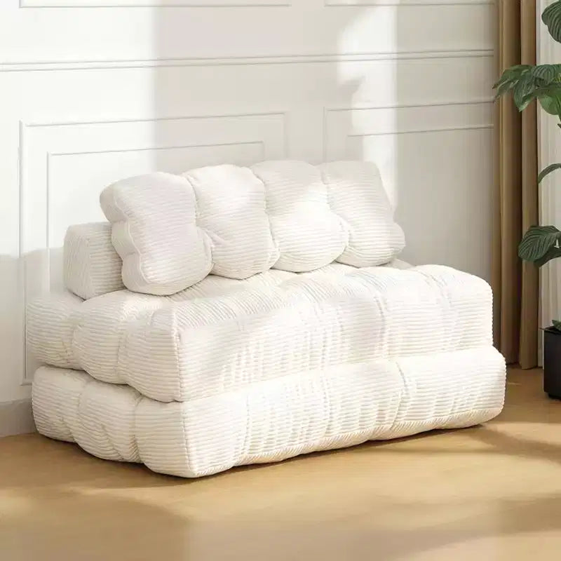 Divano Letto Pieghevole, Futon Singolo Convertibile con Schienale e Cuscino, Poltrona Letto Portatile Pieghevole per Soggiorno e Camera da Letto