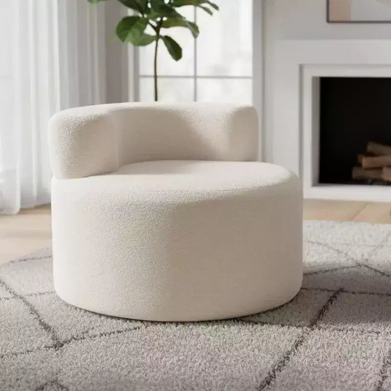 Poltrona Sacco Costway con Morbido Pile Teddy e Schienale Curvo per Soggiorno, Camera da Letto Beige/Grigio