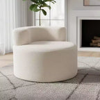 Poltrona Sacco Costway con Morbido Pile Teddy e Schienale Curvo per Soggiorno, Camera da Letto Beige/Grigio