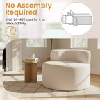 Poltrona Sacco Costway con Morbido Pile Teddy e Schienale Curvo per Soggiorno, Camera da Letto Beige/Grigio
