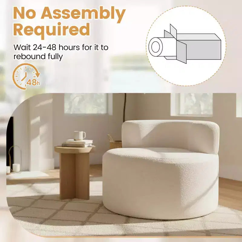 Poltrona Sacco Costway con Morbido Pile Teddy e Schienale Curvo per Soggiorno, Camera da Letto Beige/Grigio