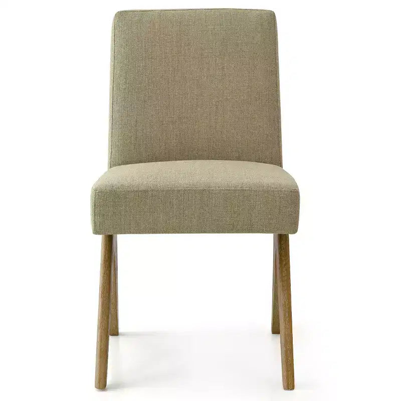 Set di 8 Sedie da Pranzo Imbottite Moderne, Sedie Laterali Accento Senza Braccioli in Lino con Gambe in Legno per Cucina, Sala da Pranzo o Soggiorno - Panipeachy