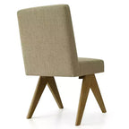 Set di 8 Sedie da Pranzo Imbottite Moderne, Sedie Laterali Accento Senza Braccioli in Lino con Gambe in Legno per Cucina, Sala da Pranzo o Soggiorno - Panipeachy