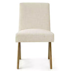 Set di 8 Sedie da Pranzo Imbottite Moderne, Sedie Laterali Accento Senza Braccioli in Lino con Gambe in Legno per Cucina, Sala da Pranzo o Soggiorno - Panipeachy