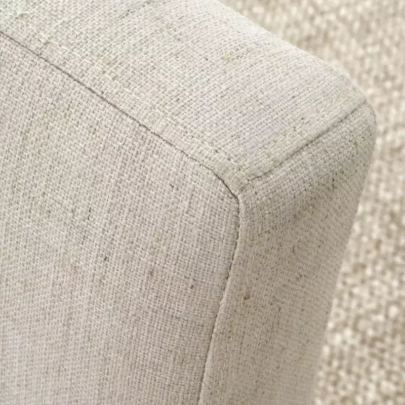 Set di 8 Sedie da Pranzo Imbottite Moderne, Sedie Laterali Accento Senza Braccioli in Lino con Gambe in Legno per Cucina, Sala da Pranzo o Soggiorno - Panipeachy
