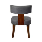 Set di 2 sedie da pranzo imbottite in lino Mid-Century con borchie e struttura in legno, sedie senza braccioli per sala da pranzo o appartamento -Panipeachy