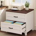 Lateral File Cabinet with 2 Deeper Drawers, Farmhouse Wooden Large Filing Storage Cabinet w/Hanging for Legal/Letter/A4 Size, for Home Office