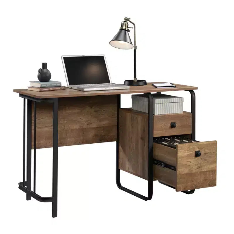 GDFStudio Scrivania Industriale in Legno con Struttura in Metallo Arden