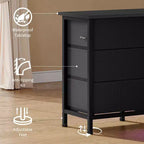Mobile porta TV per TV da 65, 70, 75 pollici, Cassettiera lunga a 10 cassetti, Mobile TV per centro di intrattenimento da 63 pollici con cassetti per riporre oggetti