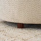 Divano curvo a 3 posti Christopher Knight Home Varo 100.75 moderno in tessuto Boucle e legno imbottito