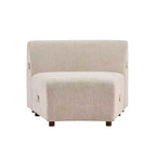 Divano curvo a 3 posti Christopher Knight Home Varo 100.75 moderno in tessuto Boucle e legno imbottito