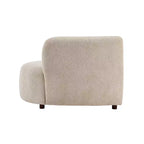 Divano curvo a 3 posti Christopher Knight Home Varo 100.75 moderno in tessuto Boucle e legno imbottito