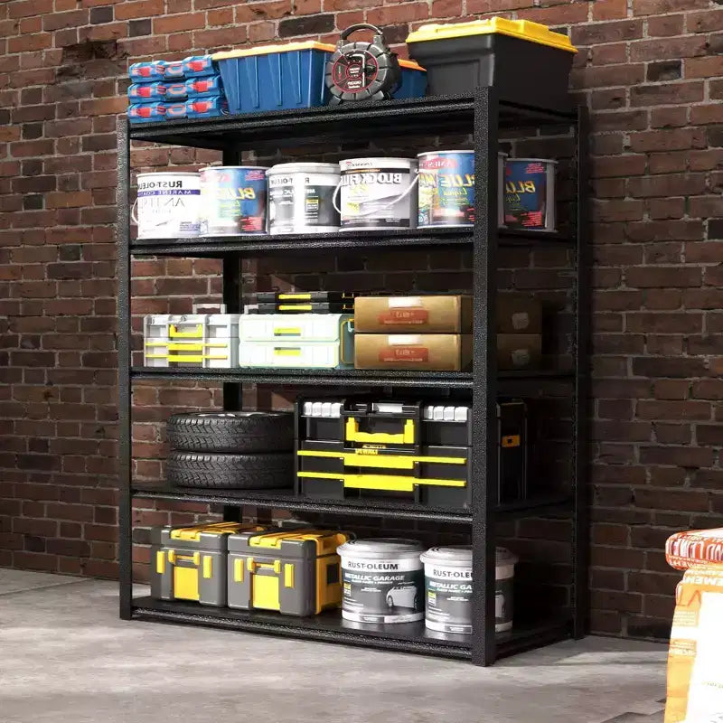 VIYET 72H Scaffali in metallo per carichi pesanti a 5 ripiani - 2000 libbre totali, 47.2L23.6P extra-spaziosi regolabili, per garage/cucina/palestra/magazzino