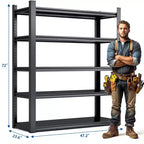 VIYET 72H Scaffali in metallo per carichi pesanti a 5 ripiani - 2000 libbre totali, 47.2L23.6P extra-spaziosi regolabili, per garage/cucina/palestra/magazzino