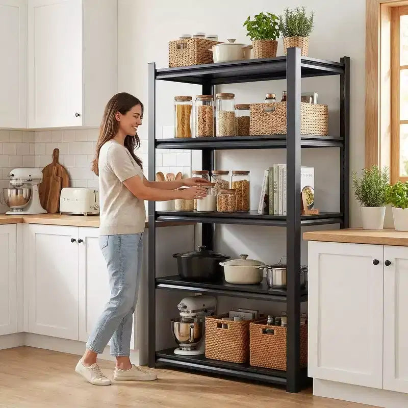 VIYET 72H Scaffali in metallo per carichi pesanti a 5 ripiani - 2000 libbre totali, 47.2L23.6P extra-spaziosi regolabili, per garage/cucina/palestra/magazzino