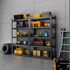 VIYET 72H Scaffali in metallo per carichi pesanti a 5 ripiani - 2000 libbre totali, 47.2L23.6P extra-spaziosi regolabili, per garage/cucina/palestra/magazzino