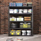 VIYET 72H Scaffali in metallo per carichi pesanti a 5 ripiani - 2000 libbre totali, 47.2L23.6P extra-spaziosi regolabili, per garage/cucina/palestra/magazzino