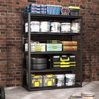 VIYET 72H Scaffali in metallo per carichi pesanti a 5 ripiani - 2000 libbre totali, 47.2L23.6P extra-spaziosi regolabili, per garage/cucina/palestra/magazzino