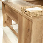 GDFStudio Merlene Scrivania a L da ufficio in legno in stile rustico con cassetti