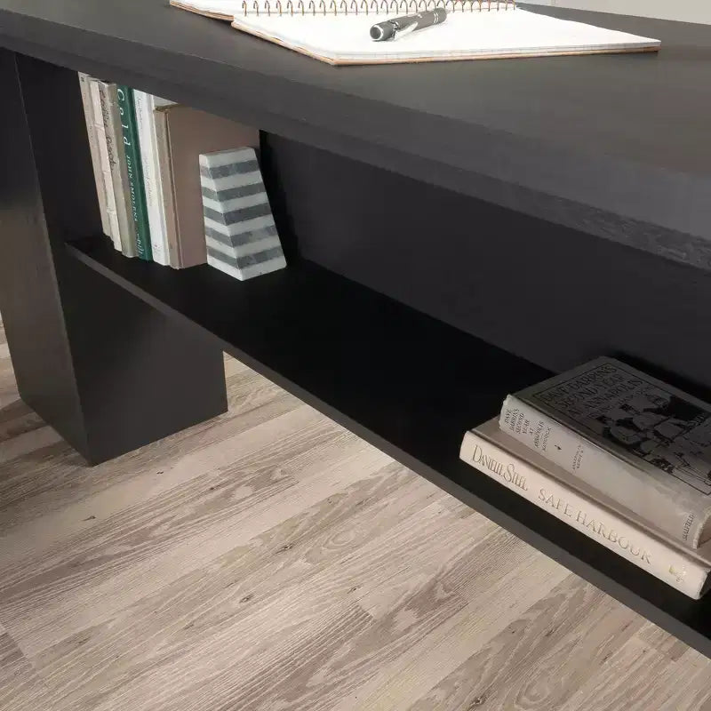 Scrivania angolare a L GDFStudio Mathena con schedario e ripiano aperto