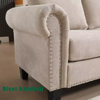 GDFStudio Yorin 106 Divano Letto Trasformabile Moderno a L in Velluto a 4 Posti con Pouf Contenitore