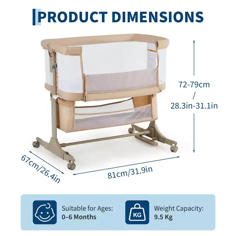 Biancheria da letto per culla mobile per neonati, letto grande unito, co-sleeping per mamma e bambino, cura notturna, anticaduta, multifunzionale