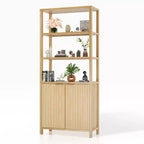 Oak 2-Door 6-Shelf Display Cabinet