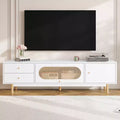 70 Inch White TV Stand for TVs up to 80 Inch TV Console Table with Drawers for Living Room Bedroom
