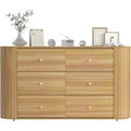Acekool 9-Drawer Farmhouse Dresser with Power Outlet, Vintage Chest of Drawers Organizer with Metal Handles for Bedroom, Living Room, Hallway