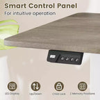 Scrivania elettrica Costway 48 x 24 con display a LED e 2 impostazioni di altezza memorizzabili per la casa