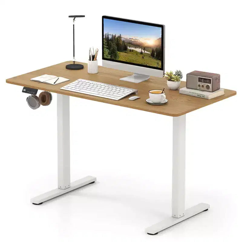 Scrivania elettrica Costway 48 x 24 con display a LED e 2 impostazioni di altezza memorizzabili per la casa