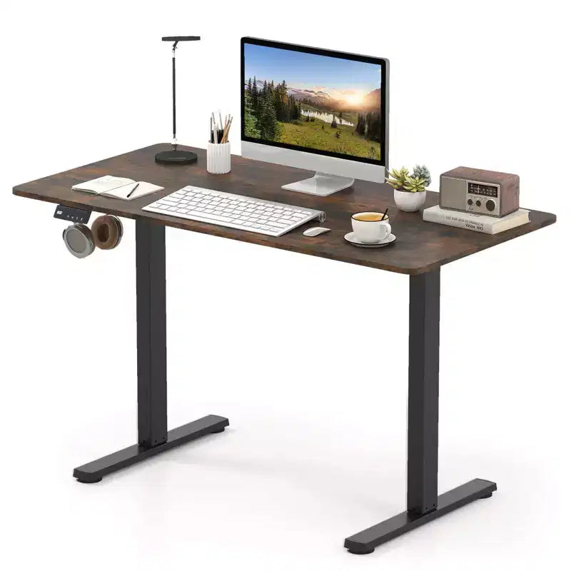 Scrivania elettrica Costway 48 x 24 con display a LED e 2 impostazioni di altezza memorizzabili per la casa