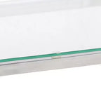 vidaXL Tavolo Consolle in Acciaio Inox e Vetro Temperato Arredo Soggiorno - Argento Vetro
