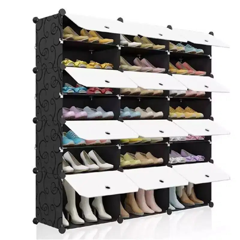 Scarpiera, Organizer Portatile a 7 Ripiani per Scarpe, Scaffale Multifunzione Fai da Te per Tacchi/Stivali/Pantofole (403030)