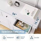 Set di 2 Comò per Camera da Letto, Comodino a 7 Cassetti, Mobile Contenitore in Legno per Soggiorno, Guardaroba, Ingresso, Corridoio