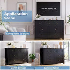Set di 2 Comò per Camera da Letto, Comodino a 7 Cassetti, Mobile Contenitore in Legno per Soggiorno, Guardaroba, Ingresso, Corridoio