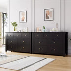 Set of 2 Dresser for Bedroom, 7 Chest of Drawer Dresser Organizer, Wood Storage Cabinet for Living Room, Closet Storage, Entryway, Hallway