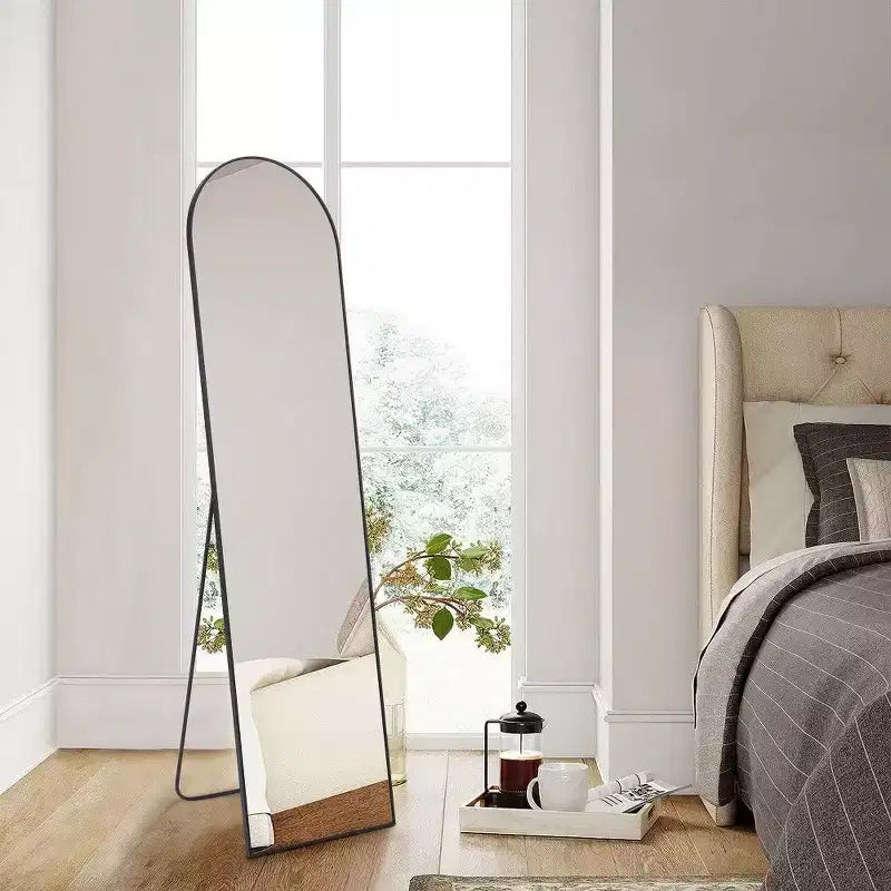 TUYOHW Specchio a Figura Intera con Cornice in Lega di Alluminio, Vetro Nano Aggiornato, Infrangibile e Antiruggine, Specchio da Parete per Soggiorno, Ingresso