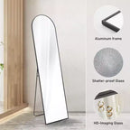 TUYOHW Specchio a Figura Intera con Cornice in Lega di Alluminio, Vetro Nano Aggiornato, Infrangibile e Antiruggine, Specchio da Parete per Soggiorno, Ingresso