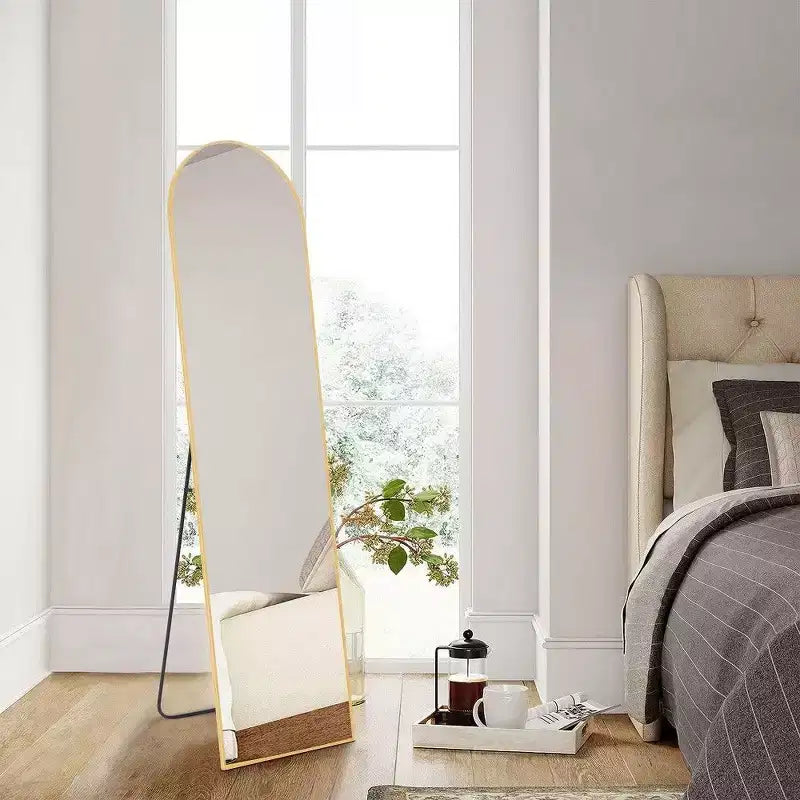 TUYOHW Specchio a Figura Intera con Cornice in Lega di Alluminio, Vetro Nano Aggiornato, Infrangibile e Antiruggine, Specchio da Parete per Soggiorno, Ingresso