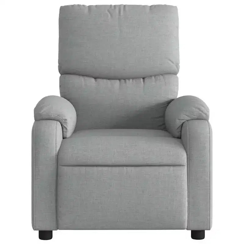 vidaXL Poltrona Massaggiante Reclinabile in Tessuto Crema