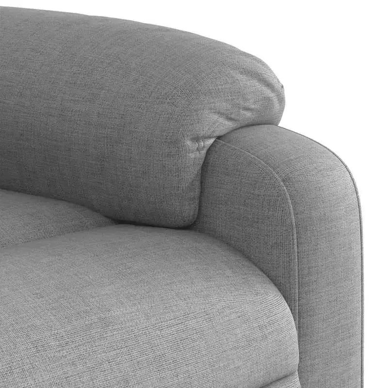 vidaXL Poltrona Massaggiante Reclinabile in Tessuto Crema