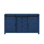 Credenza moderna da fattoria Merax con ante scorrevoli a battente, 4 cassetti, presa di corrente integrata