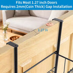 Scaffale portaoggetti da parete dietro la porta, cesto appeso in metallo, scaffale per la conservazione degli alimenti, adatto per case, bagni, cucine, lavanderie, argento