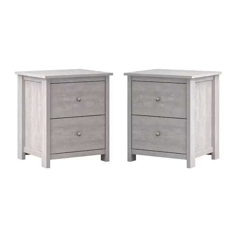 Comodini Galano a 2 cassetti, set da 2 con contenitore 47,5 L x 39,9 P x 55,4 H cm