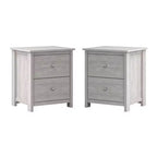 Comodini Galano a 2 cassetti, set da 2 con contenitore 47,5 L x 39,9 P x 55,4 H cm