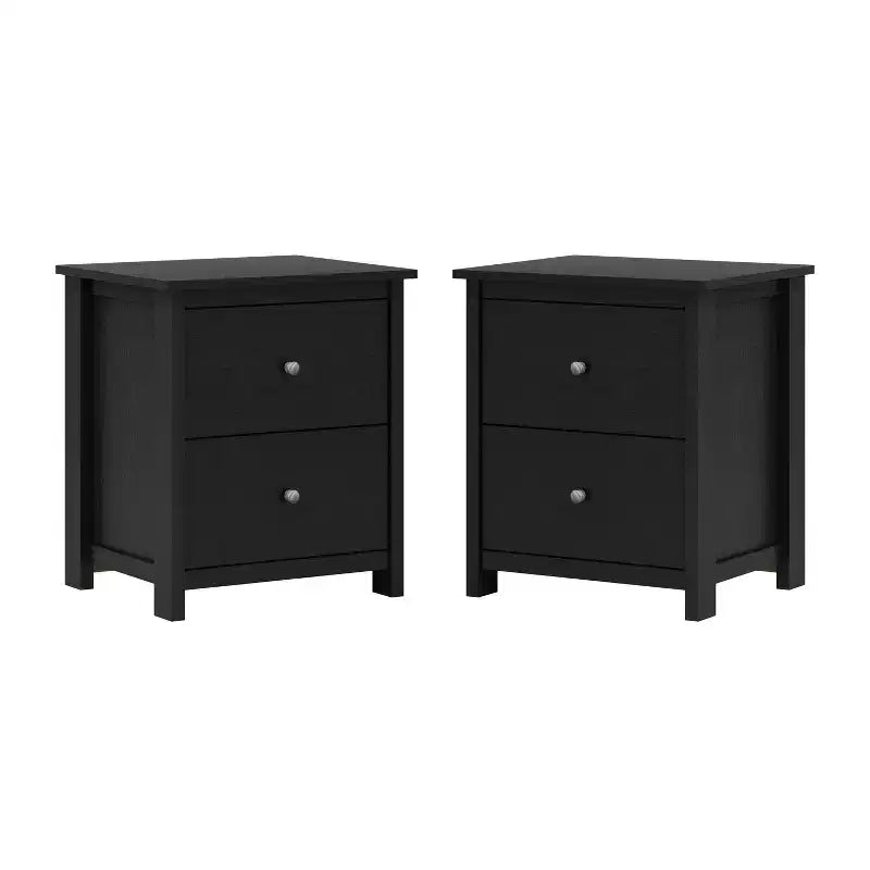 Comodini Galano a 2 cassetti, set da 2 con contenitore 47,5 L x 39,9 P x 55,4 H cm