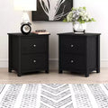Galano 2-Drawer Nightstands Set of 2 with Storage 18.7 W  15.7 D  21.8 H