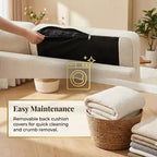 Divano letto estraibile Dyonery 81 con chaise longue contenitore, divano componibile a L convertibile con porte di ricarica USB
