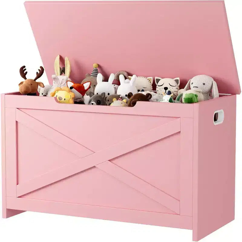 Panca contenitore in legno da 30 pollici con cerniera di sicurezza, ampio baule per scarpe, facile da montare, versatile per ingresso, soggiorno e camera da letto